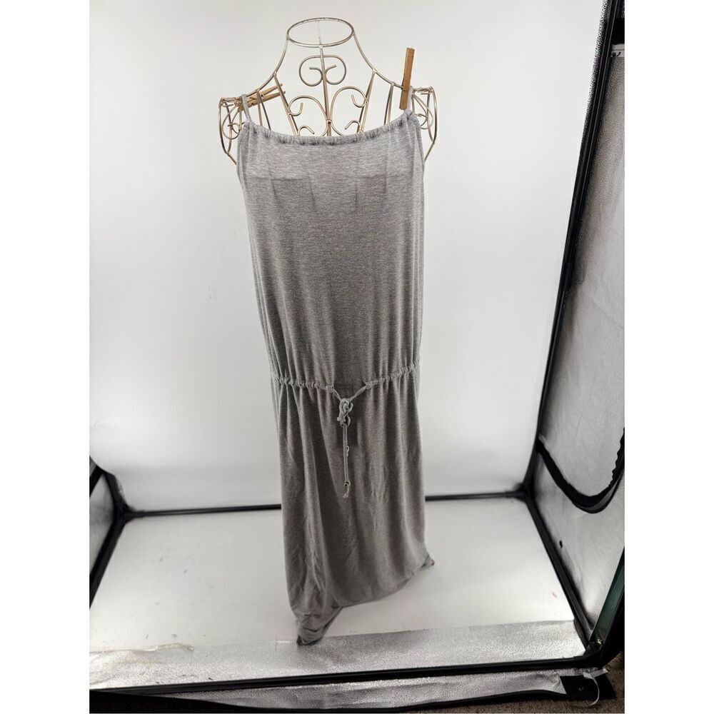 Victoria's Secret Women's Grey Sleeveless Drawstring Midi Dress Size L